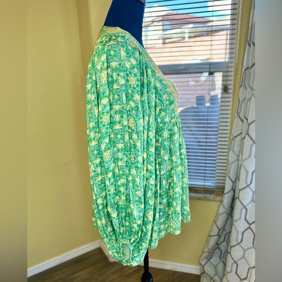 NEW! Spell & the Gypsy Collective Emerald Madame Peacock Boho Blouse - Picture 11 of 17
